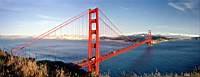 Panorama avec le Golden Gate, et l'entre de la baie de SF